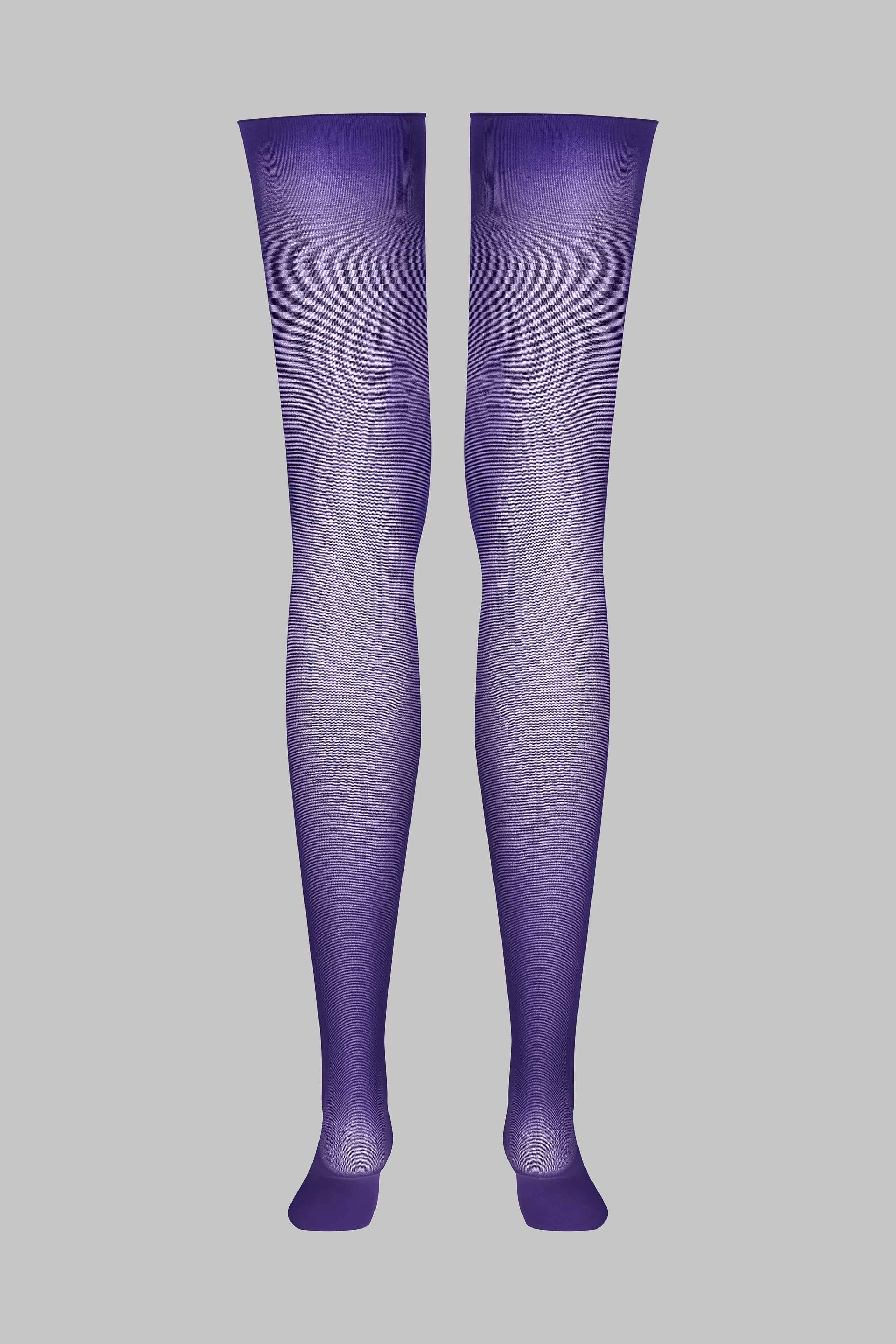 Bas coupés roulés 40D - Violet - Legwear - Image 3