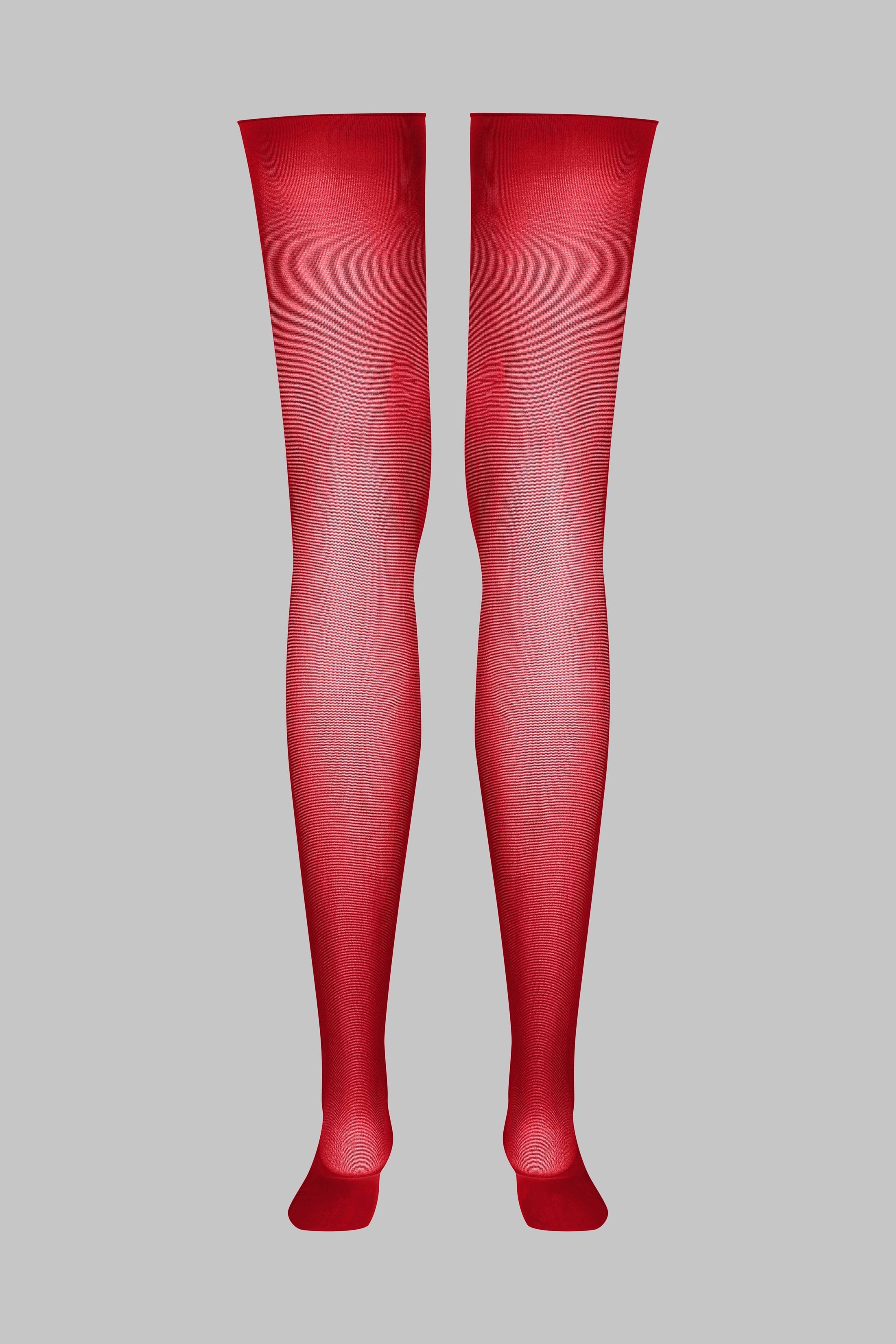 Bas Coupés Roulés 40D - Rouge - LEGWEAR - Image 3