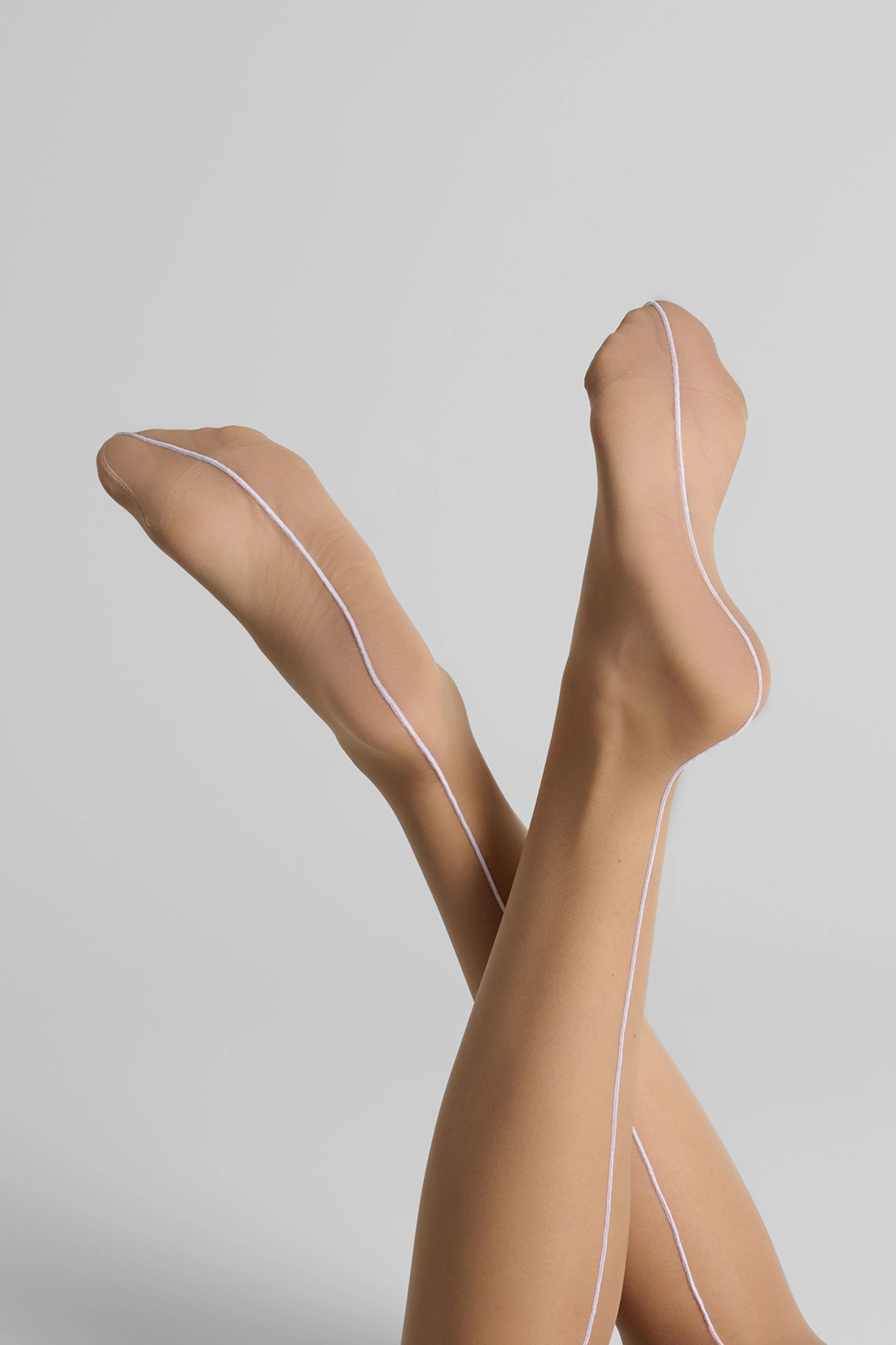 Bas coupés roulés couture 20D - Legwear - Image 4