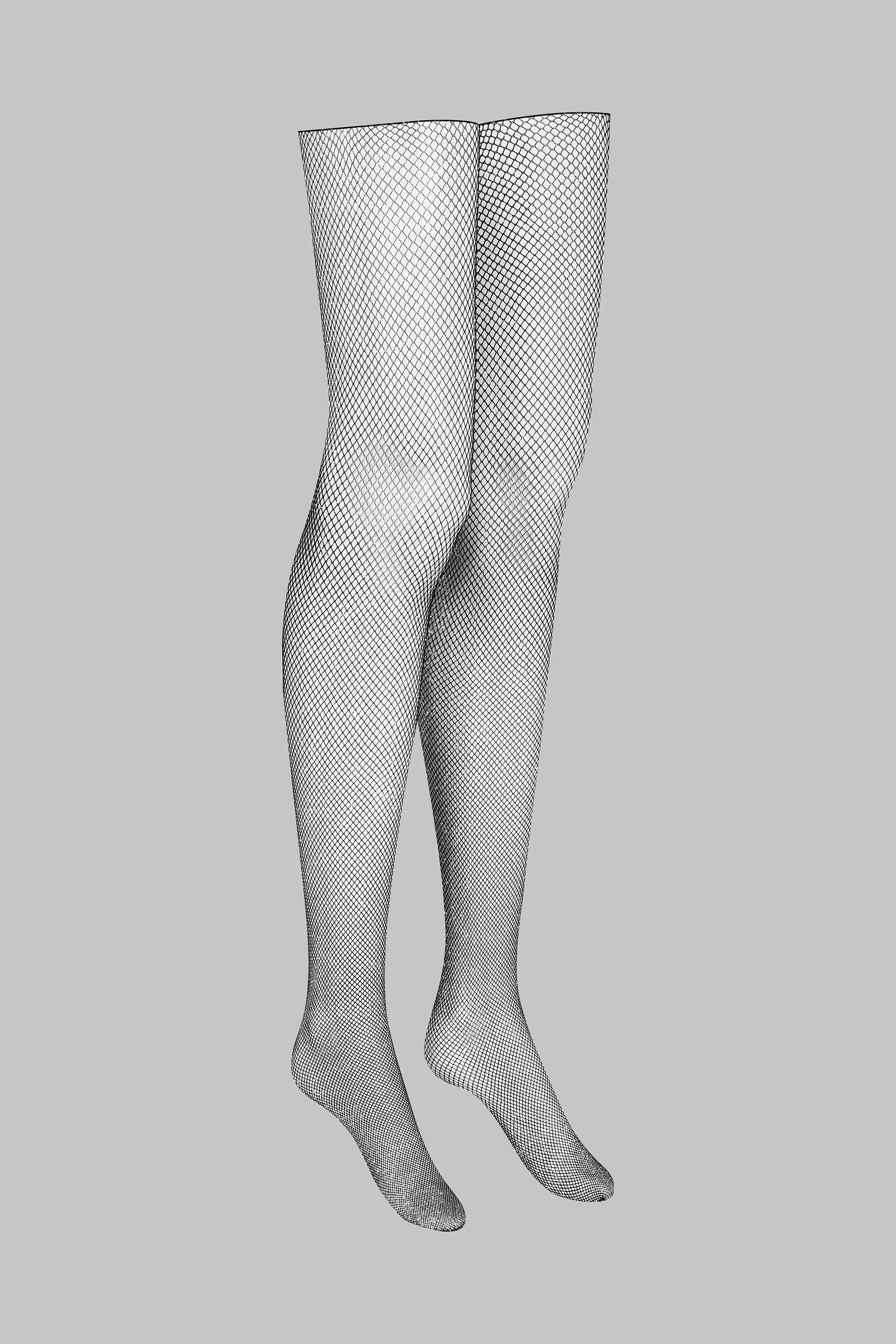 Bas coupés roulés résille Lurex - Legwear - Image 2