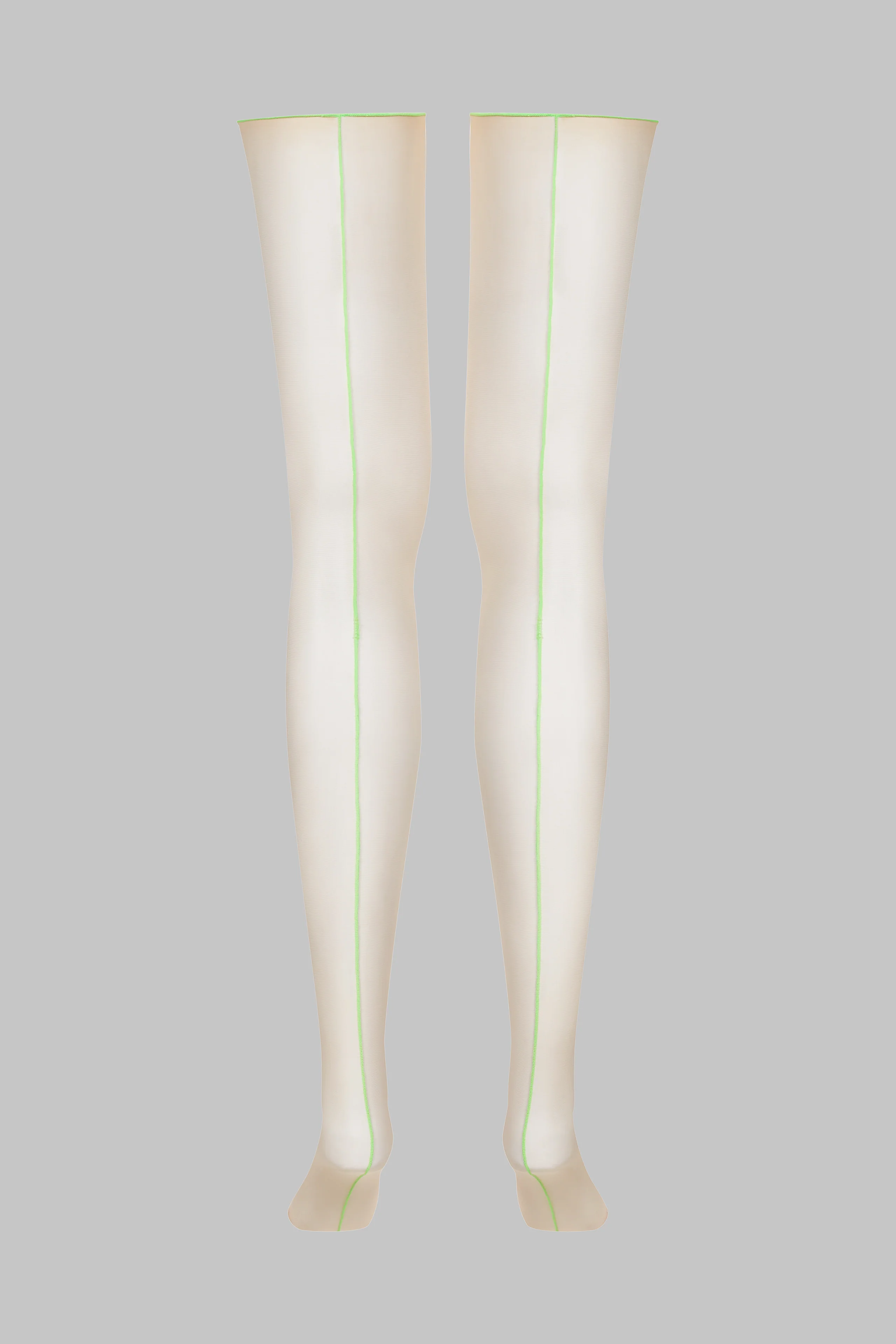 Bas coupés roulés couture fluo 20D - Legwear - Image 2