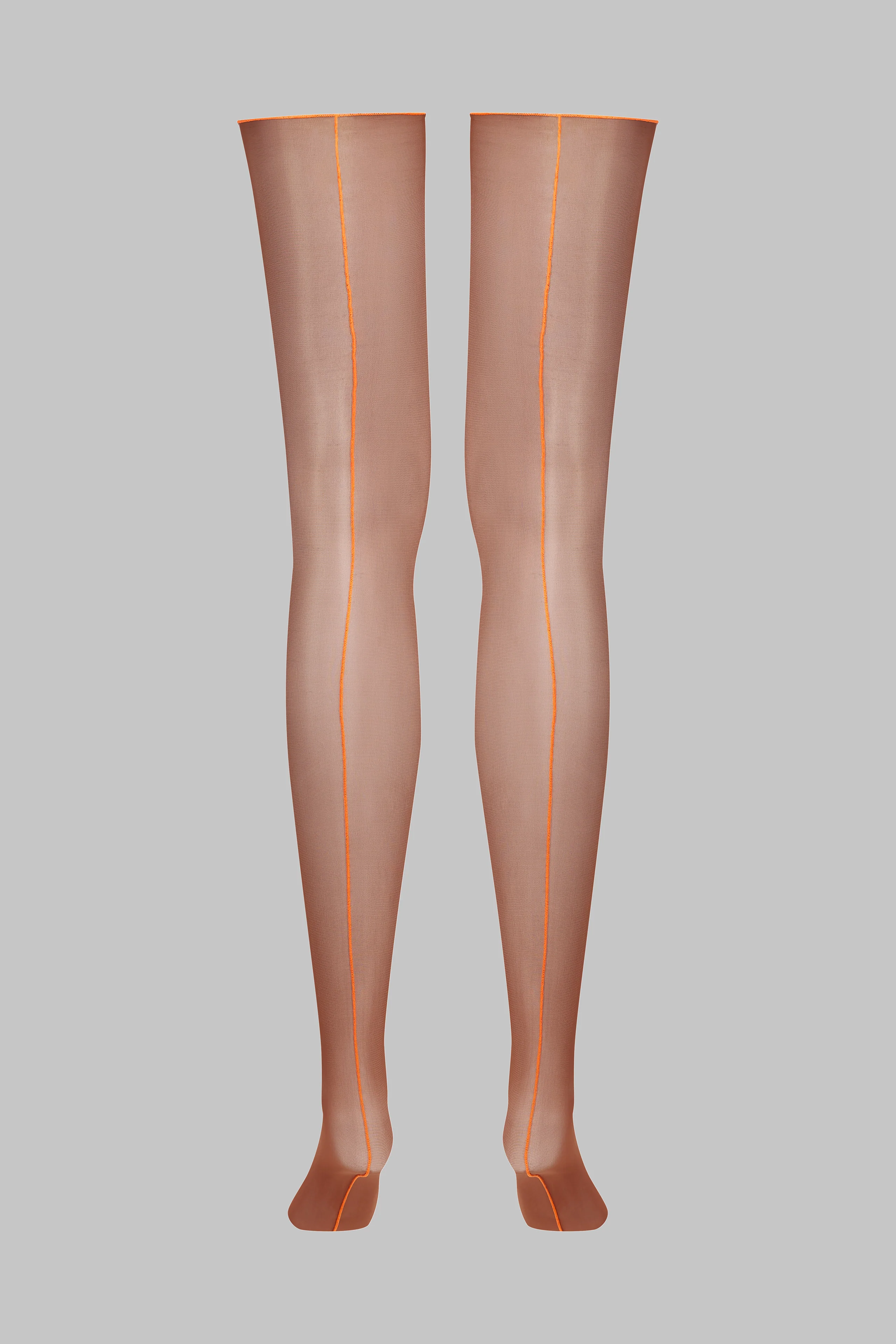 Bas coupés roulés couture fluo 20D - Legwear - Image 2