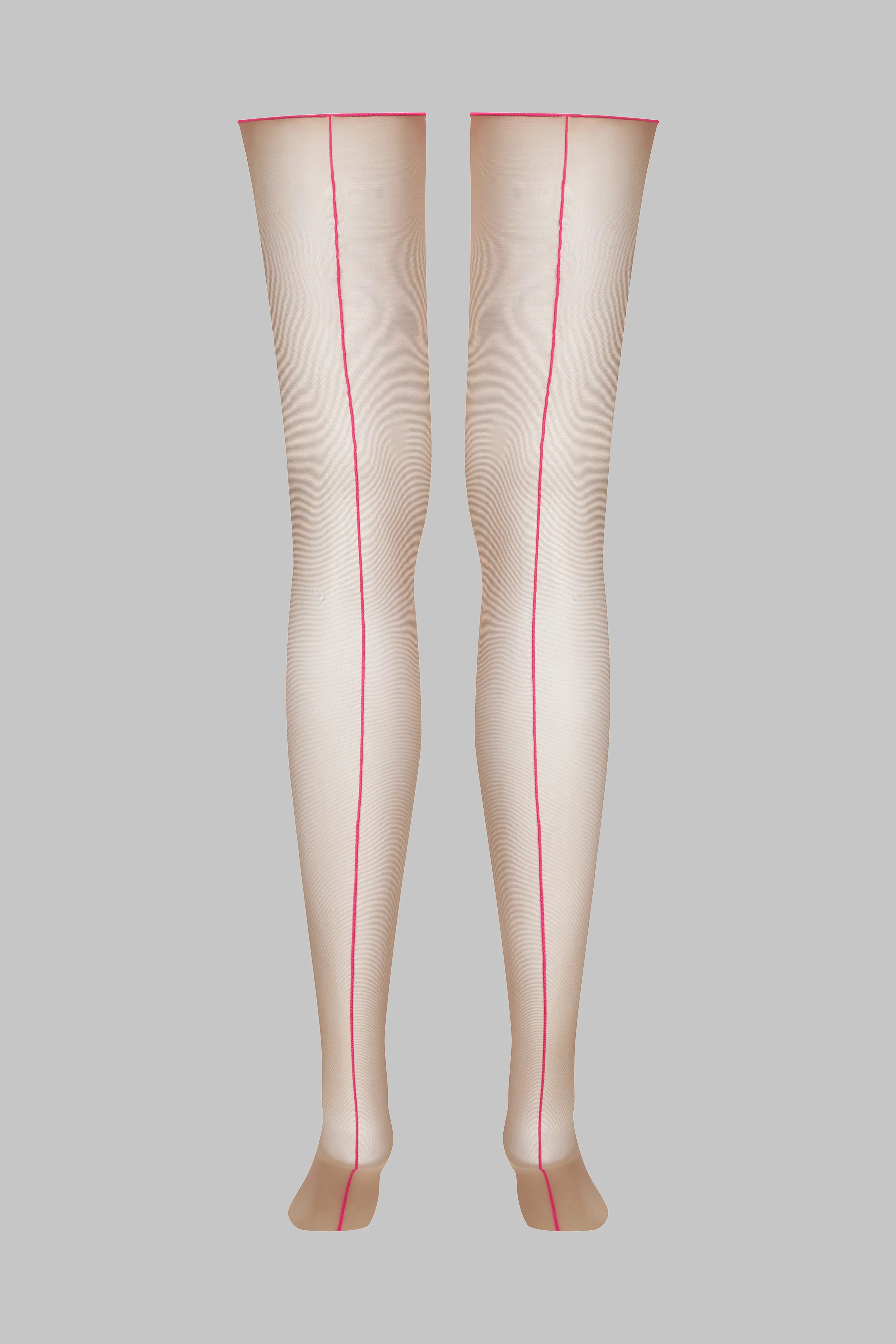 Bas coupés roulés couture fluo 20D - Legwear - Image 2