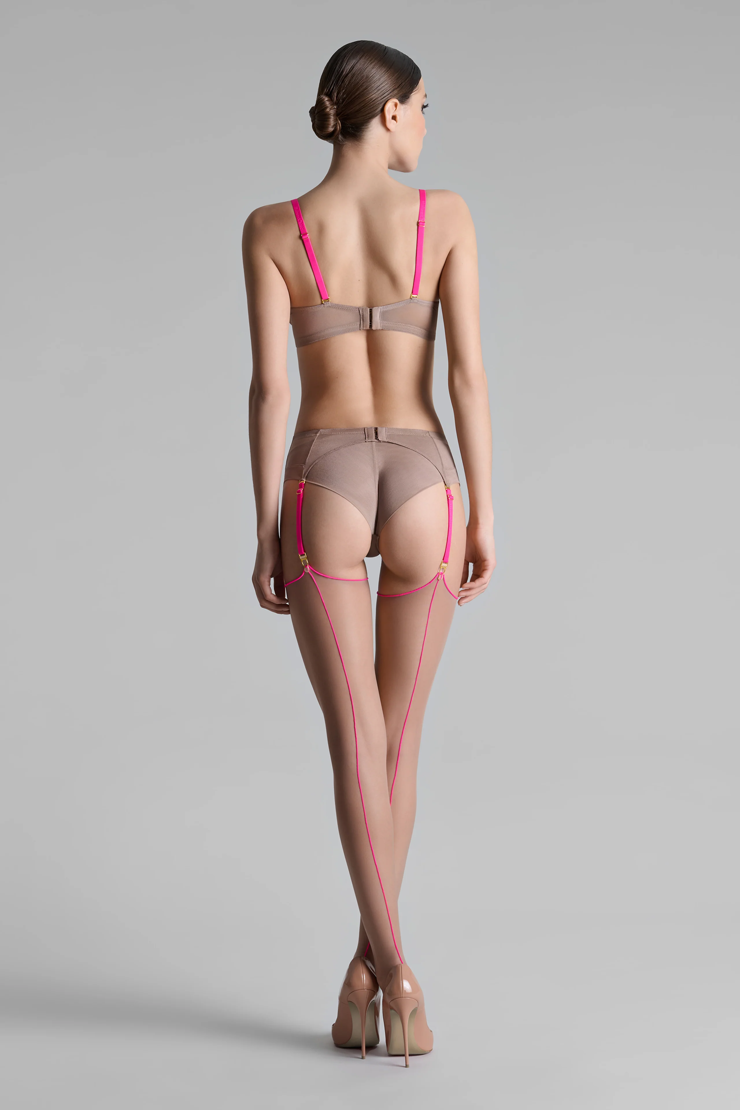 Bas coupés roulés couture fluo 20D - Legwear - Image 4