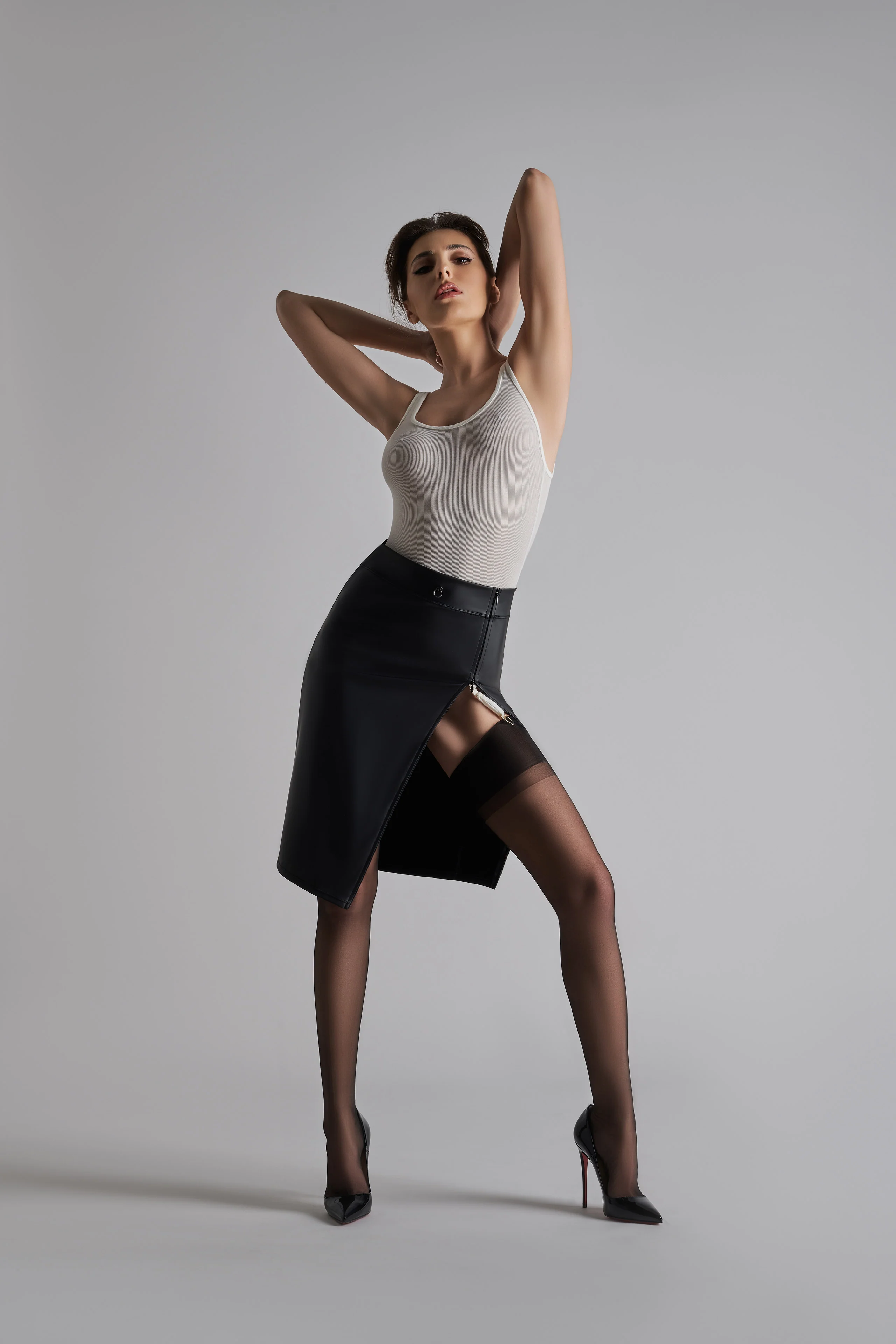 Bas jarretières couture 20D - Legwear - Image 6