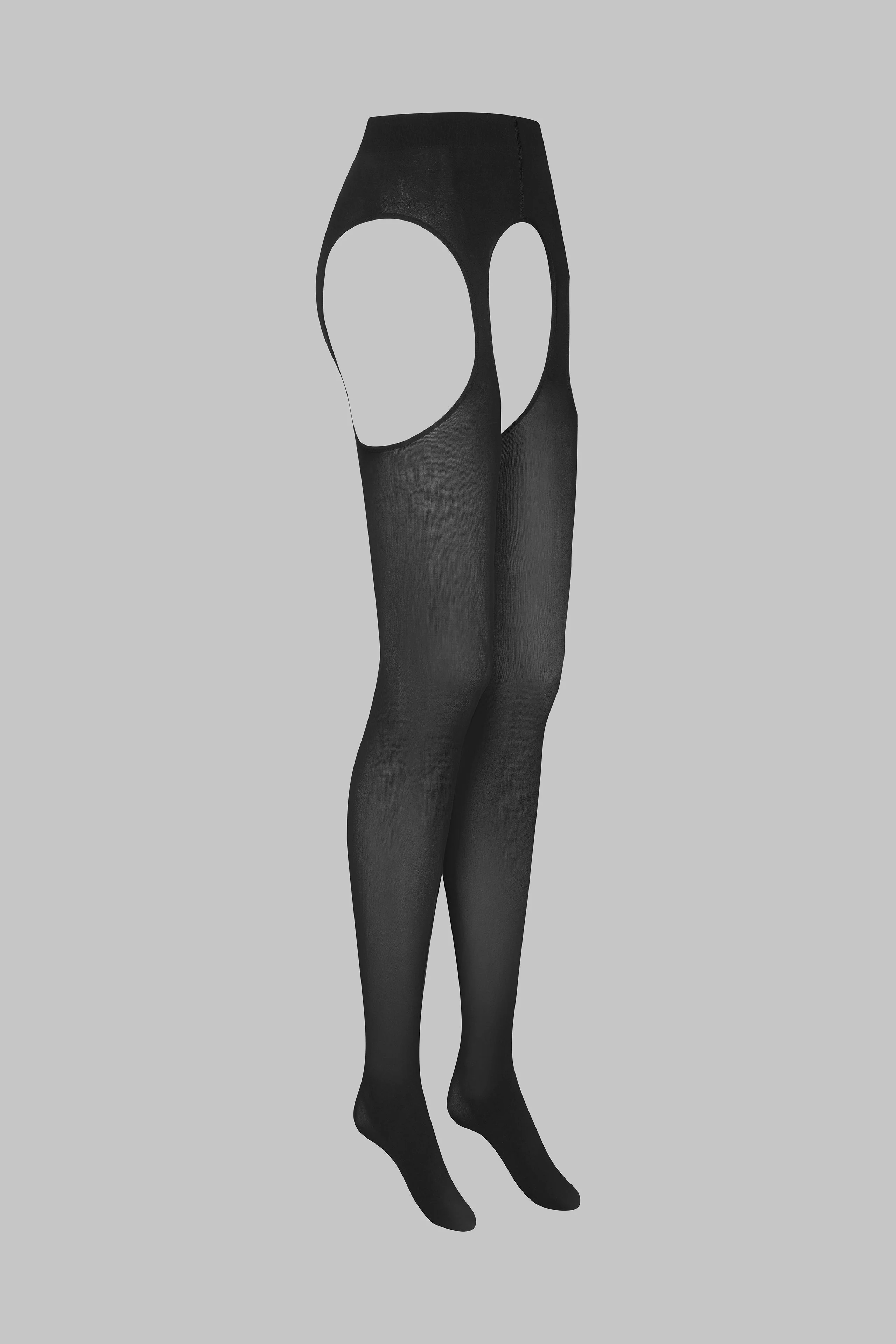 Collant Ouvert Porte-jarretelles 70D - Noir - LEGWEAR - Image 2