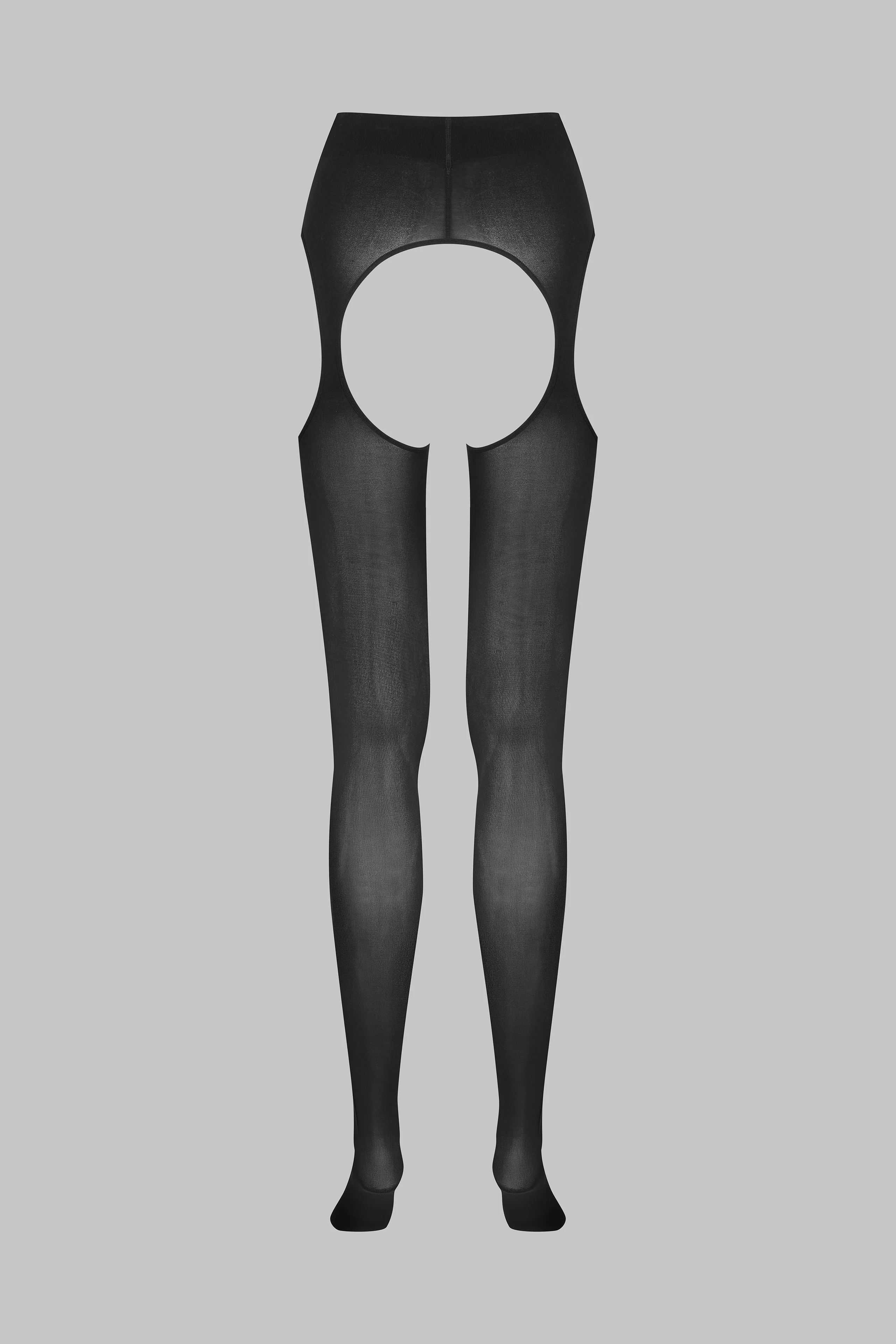 Collant Ouvert Porte-jarretelles 70D - Noir - LEGWEAR - Image 3