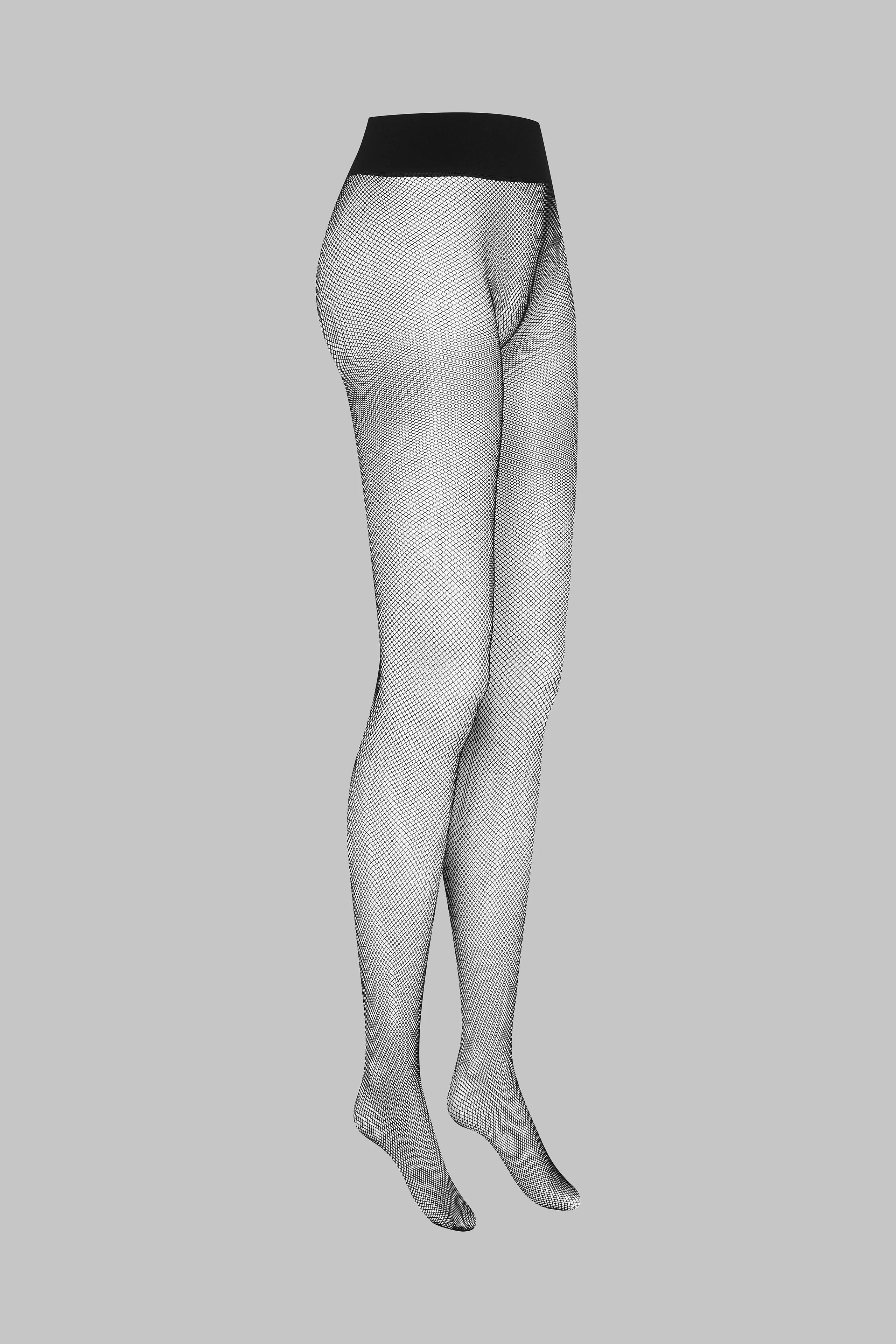 Collant Seamless Résille - Noir - LEGWEAR - Image 2