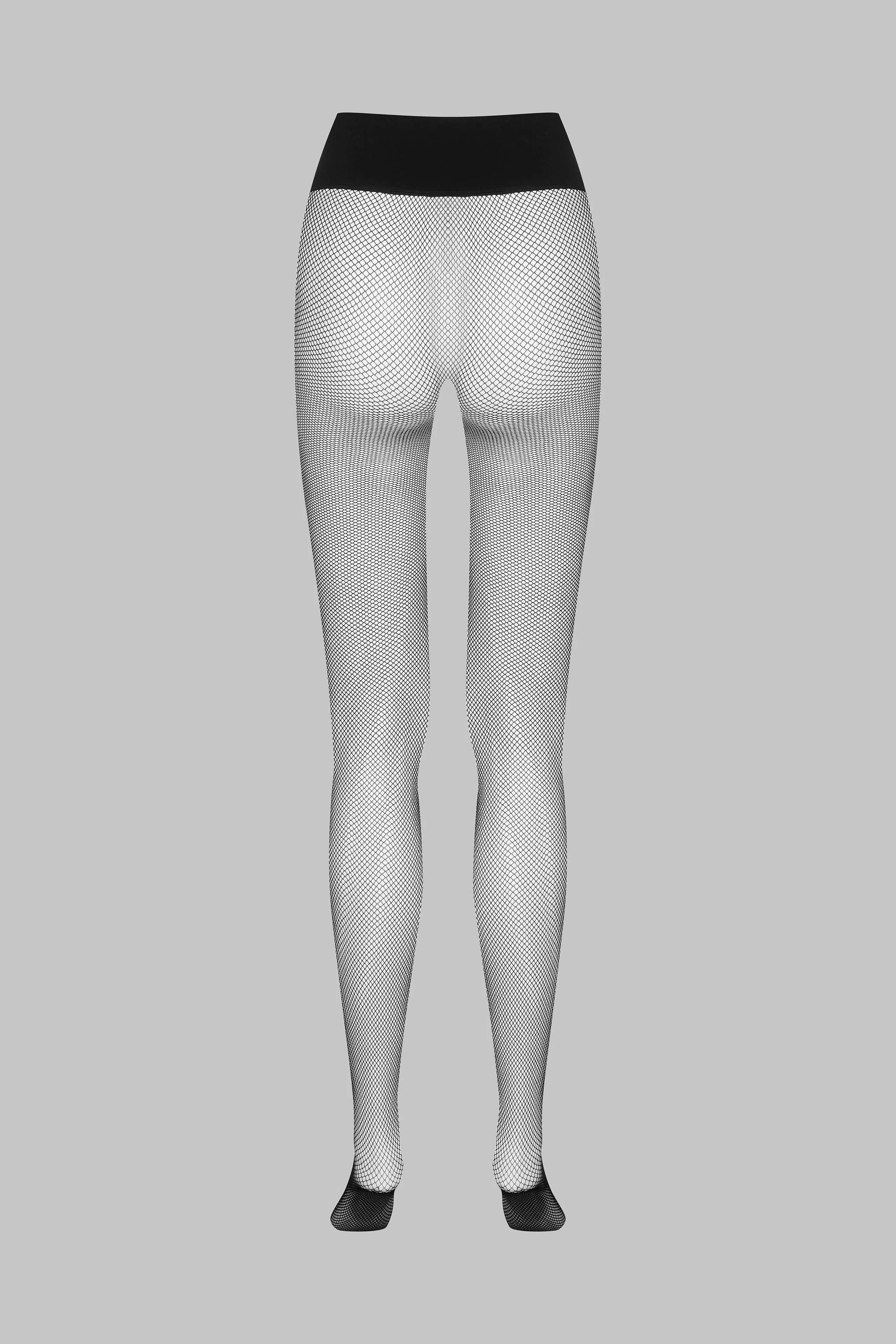 Collant Seamless Résille - Noir - LEGWEAR - Image 3