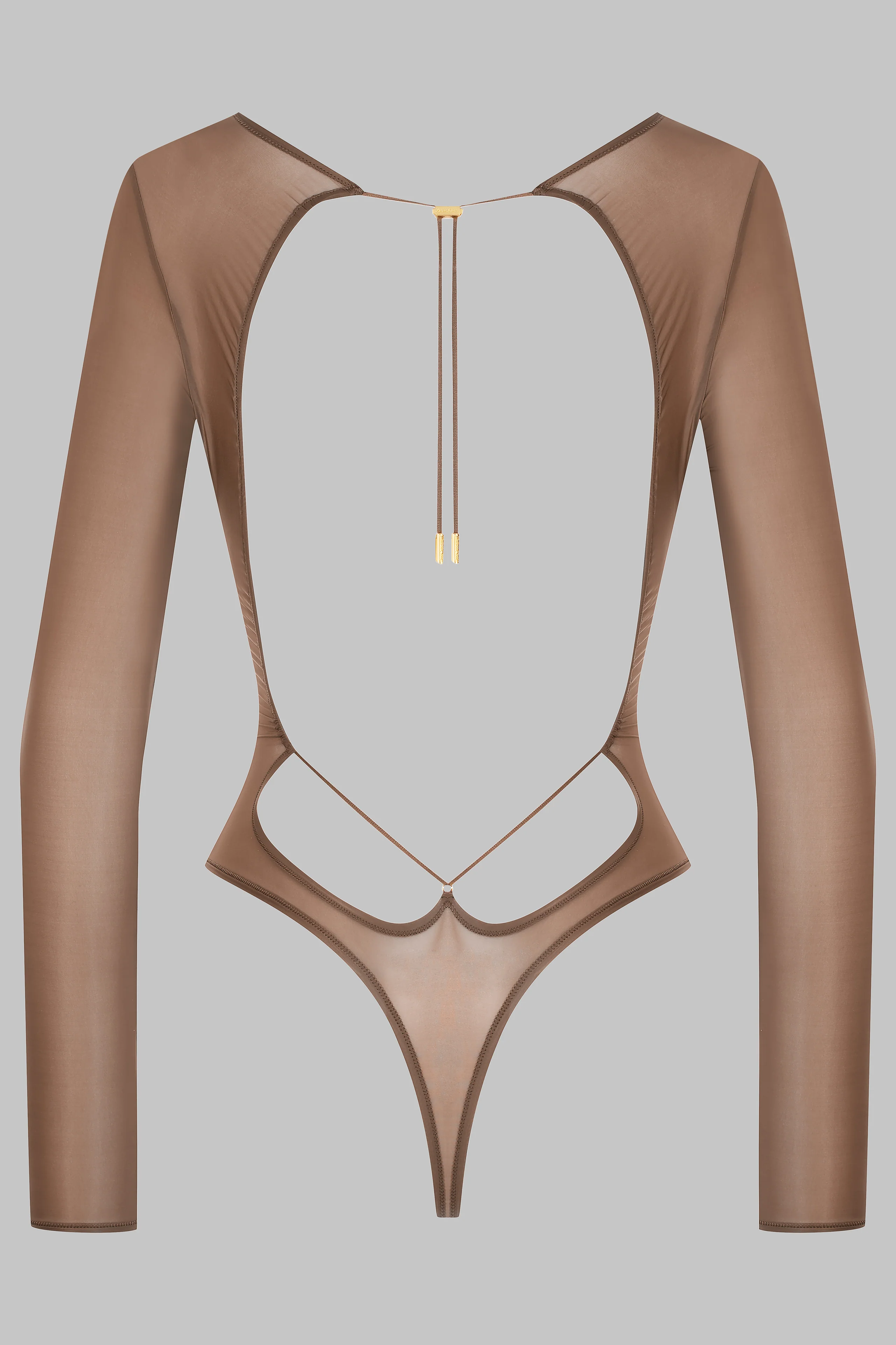 Body string dos ouvert manches longues - French Kiss Light - Image 3