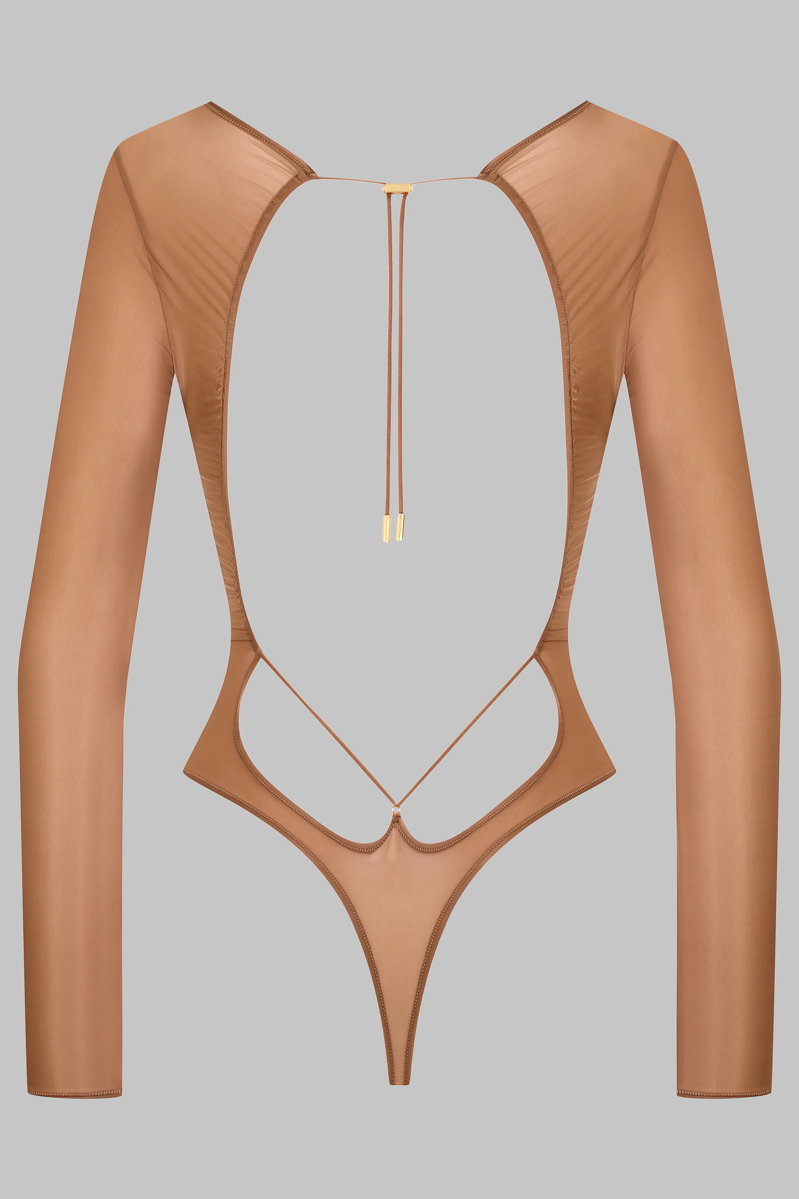 Body string dos ouvert manches longues - French Kiss Light - Image 3