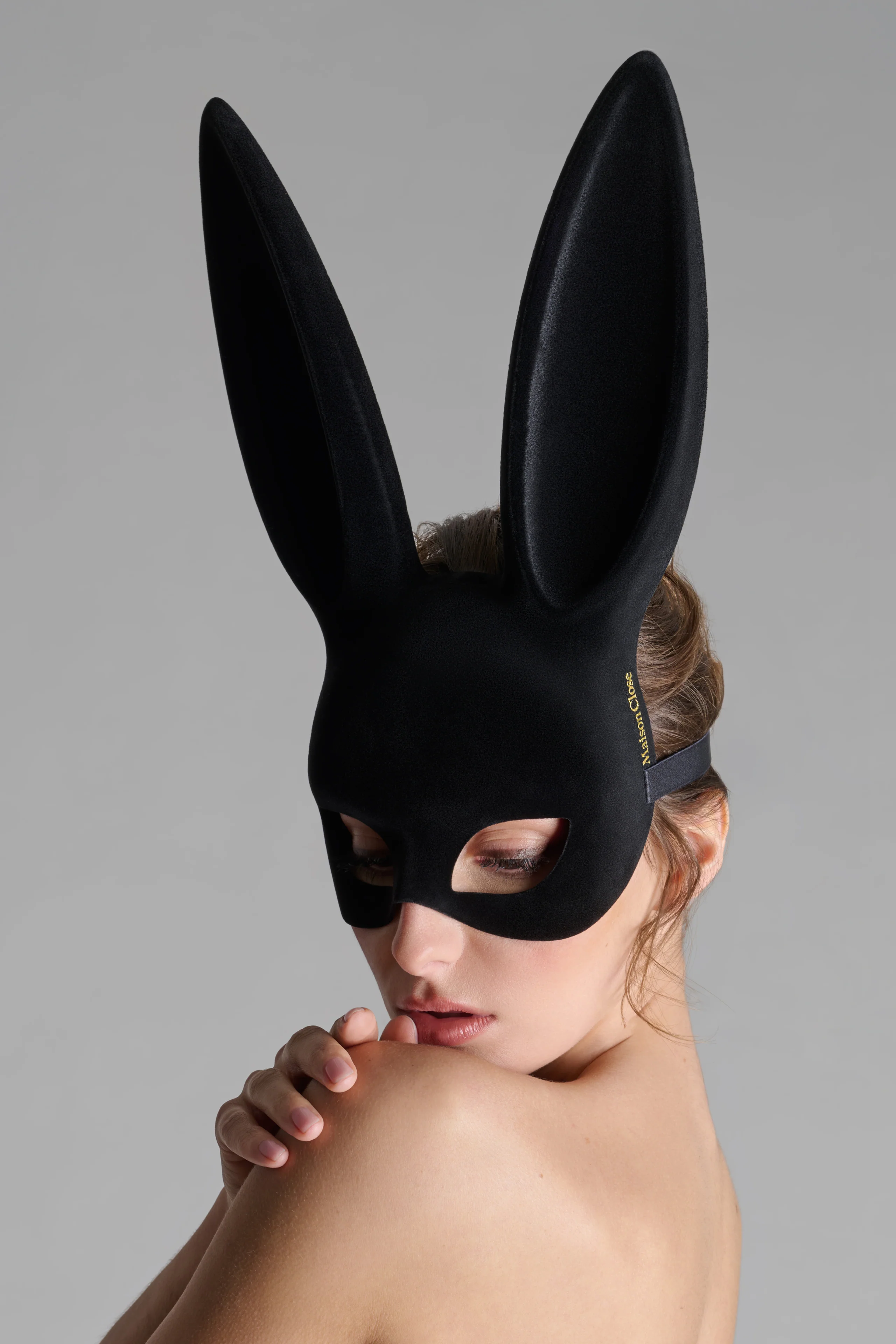 Masque lapin velours avec pompon - Bunny - Image 4