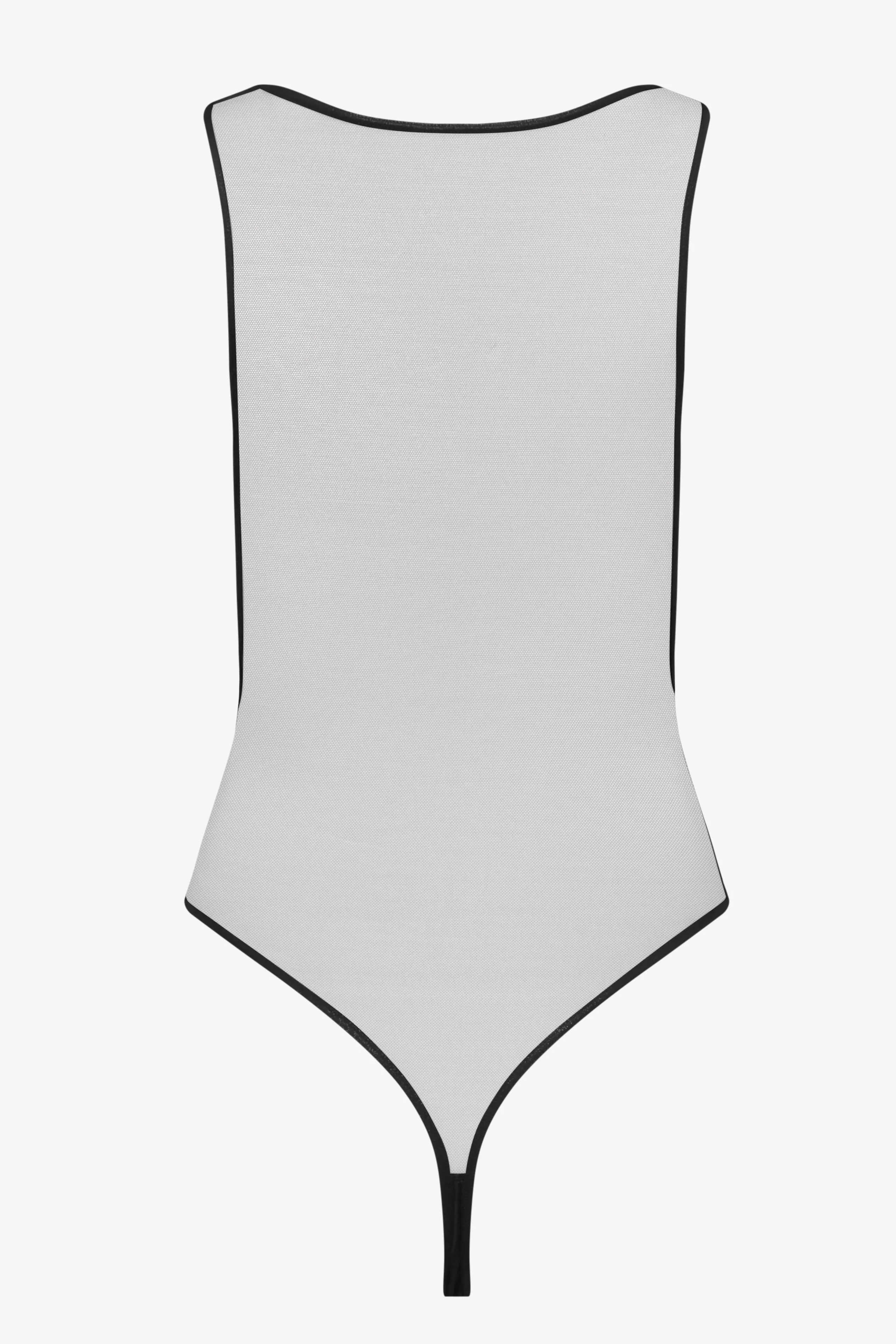 Maillot une pièce col V transparent - Minuit - Image 3