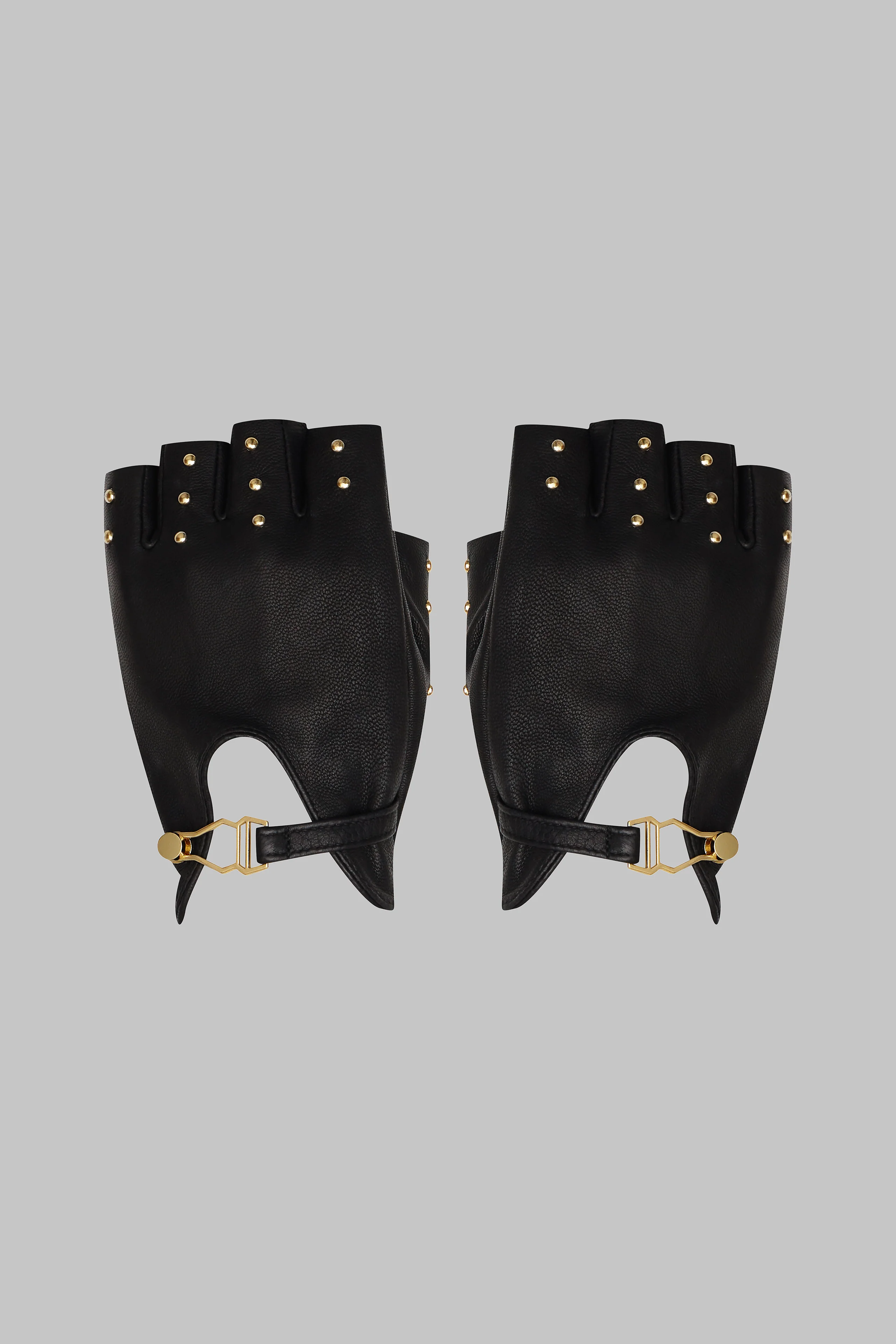 Mitaines cuir cloutées - Image 2