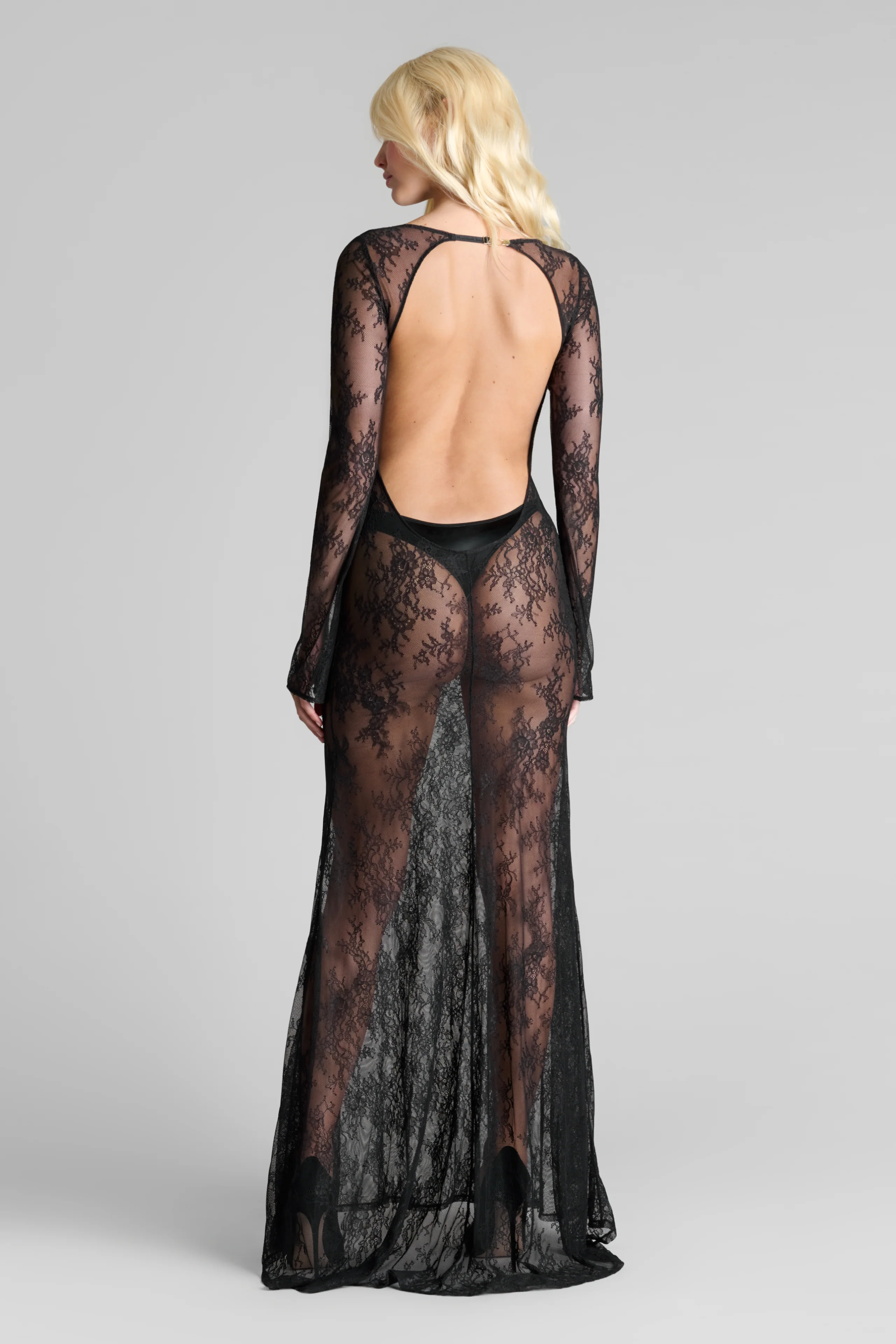 030 Robe longue dentelle dos nu - Le Vestiaire - Image 5