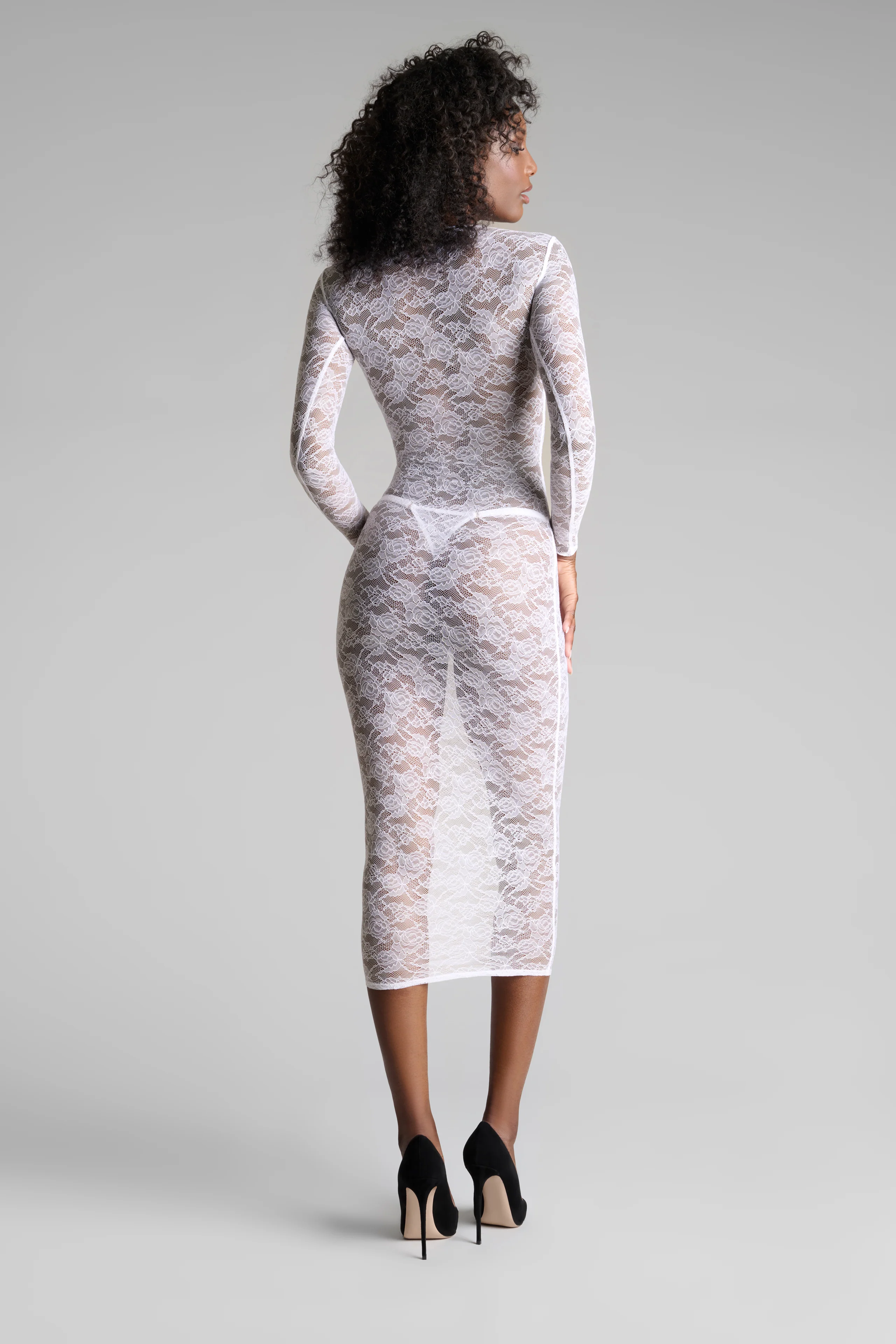 Robe midi manches longues - Flashback - Image 4