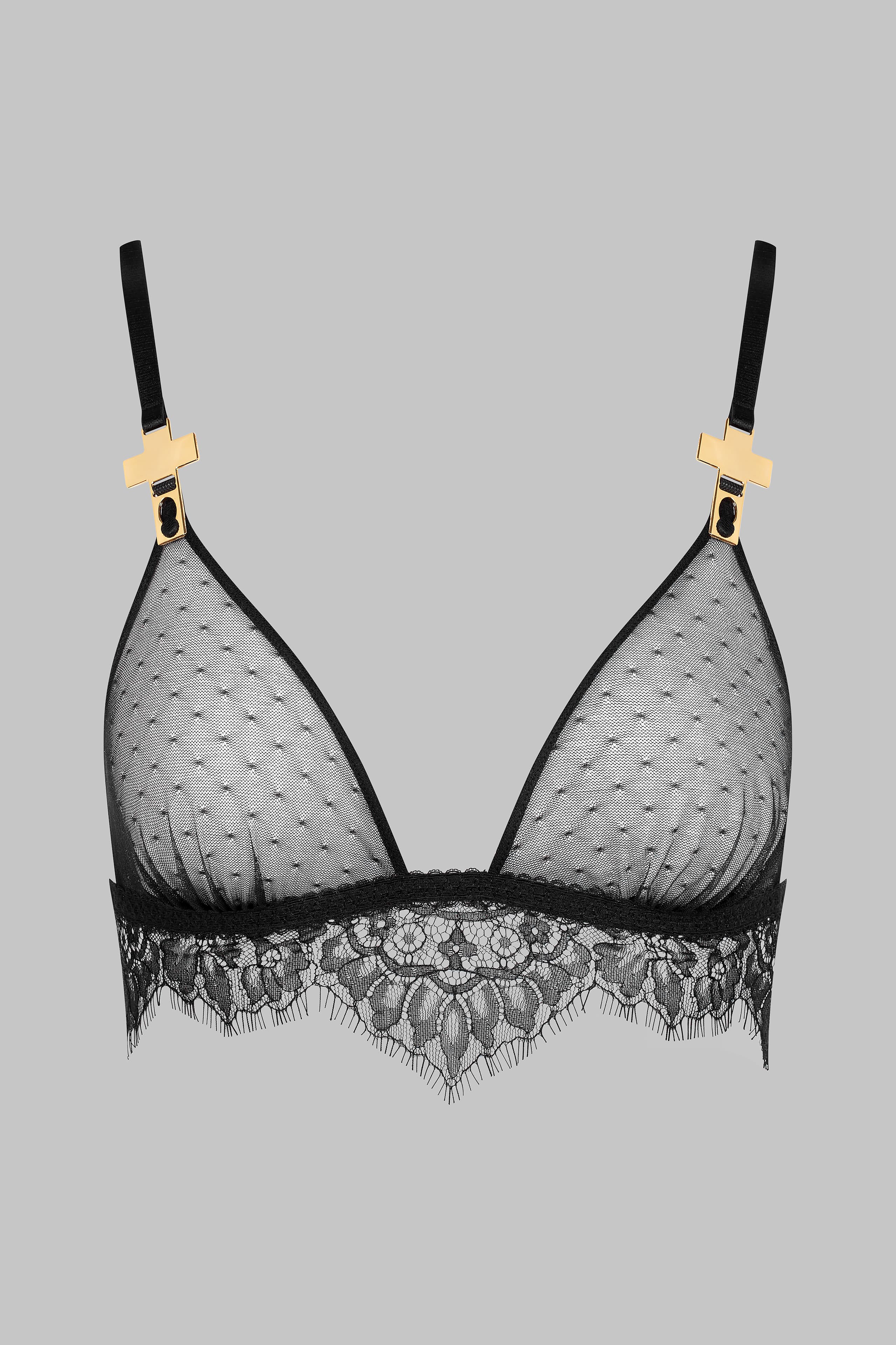 Soutien-gorge triangle avec bretelles croix - Inspiration Divine - Image 2